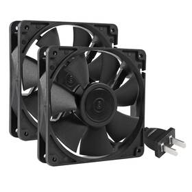 1225 Dorhea 687117723598 2pcs Fan 110v 120v Dual Ball Bearing Cooler 120mm X 25mm For Electro