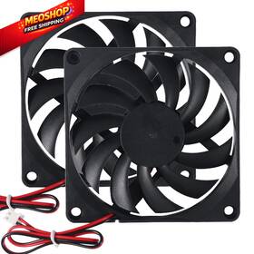 8010 Dorhea 701715488373 2pcs Dc 5v Fan Dual Ball Bearings 80mm 10mm 3d Printer 2-pack