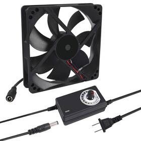 D13531-1 Dorhea 120mm X 25mm 110v 220v Ac Powered Cooling Fan With Speed Controller 3v To 12v 1