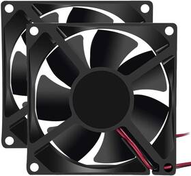 D15779-1 Dorhea 2-pack 80mm X 25mm Dc 12v Brushless Cooling Fans For Pc And Cpu Radiators 2-pin