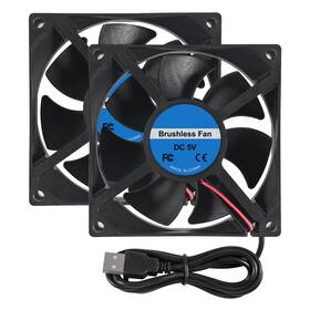 Da11788-1 Dorhea 2pcs 8025 80x80x25mm Dc 5v 80mm X 25mm Brushless Cooling Fan Usb