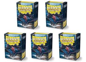 Supdsmtbk5 Dragon Shield 5 Packs Matte Black Standard Size 100 Ct Card Sleeves Value Bun