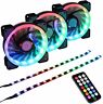 Ds-a03-140 Ds Leddess Addressable Led Rgb Case Fans With Controller For