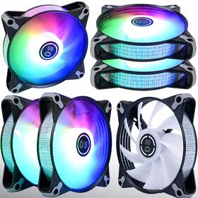 Ds-e06 Ds Leddess Rgb Fans 120mm 6 Pack Case Cooling Led For White Black Pc Cpu