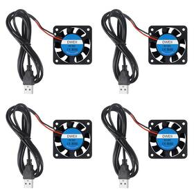 Dweii 445055934956 4-pack 40mm X 10mm Dc 5v Usb Brushless Cooling Fan 40m