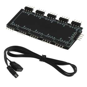 Ecsing 895243545717 10-channel Rgb Fan Hub 10 Port Chassis Extension Cpu Cooling Led Splitter