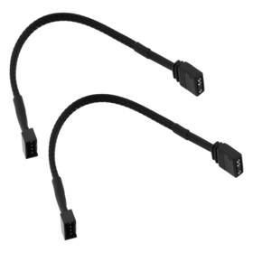 Ecsing 895243590106 2pcs Motherboard Standard Argb 3-pin 5v To Rgb 4-pin Fan Adapter 16.5cm Cable