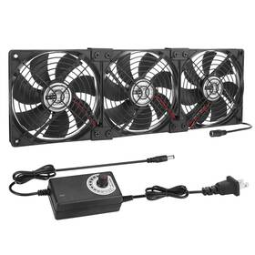Ea-meli-030n Eiovnur Big Airflow 3 X 120mm 14ftft Computer Fan With Ac Plug 110v To 240v Variabl
