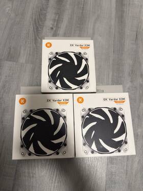 120er Ekwb 830046996916 Ek-vardar X3m 500-2200 Rpm - White 3-pack