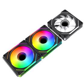 Fan02 Elfant 120mm Argb Pc Case Fans 5v 3pin Pwm Daisy Chain Infinity Mirror Black Heavy Duty