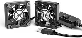 Eluteng 445042622682 Dual 40mm Usb Fan With 3 Speeds Adjustable 5v Pc Max 5500rpm