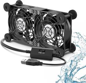 Eluteng 445054127120 Dual Cooling Fan Whisper Quiet 80mm Usb With 3 Adjustable High Speed Port