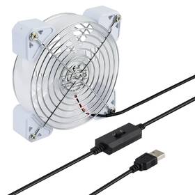 Ua-elt-ufan-120-ledbu-cr Eluteng 120mm Case Fan 3 Speeds Usb Computer 1100rpm 1300rpm 1500rpm Port