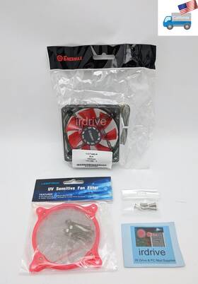 Xucta8n-r Enermax New 80mm Red Led 3pin 12v Pc Case Cooling Fan Uv Sensitive Filter