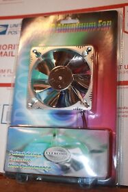 Fan-aled8025b2 Ever Cool 4 Blue Led Metal Fan Aluminum 80mm X 25mm 3pin 4ld2 12vdc