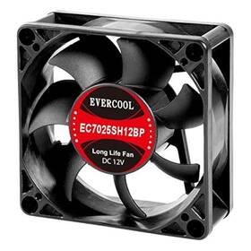 Ec7025sh12bp Evercool 840556022329 70x70x25mm High Speed Pwm Fan