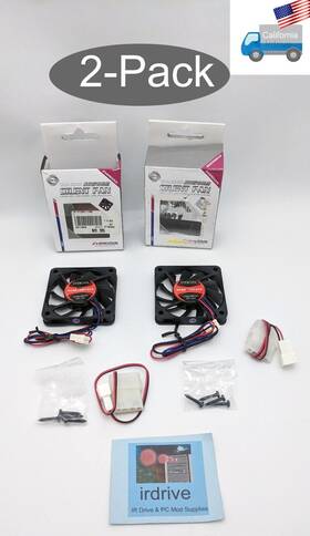 Ec6010m12ca Evercool 2-pack New 60mm X 10mm 3/4-pin 12v Ball Bearing Pc Case Cooling Fan