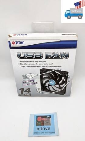 Tfd-14025l05z Evercool Genuine Titan 14cm 140mm X 25mm 5v Z-bearing Usb External Cooling Fan