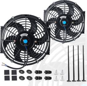 Everestway 653387245207 10 Inch Black Universal Electric Radiator Slim Fan 12v 80w High