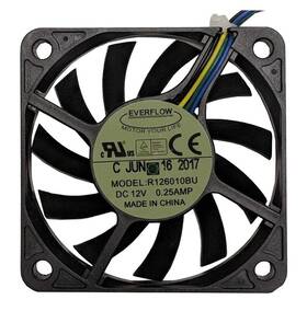 R126010buaf Everflow 60x60x10mm 12v Dc Fan Pwm Function Model 14005200 Rpm 2144 Db