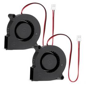 743526 Exircy 2 Pcs 50mm X 15mm Blower Fan Black 12v Dual Ball Bearing Dc Brushless