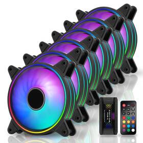 Ezdiy-fab 445047567520 Moonlight 120mm Rgb Case Fan With Hub X And Remote Motherboard Aur