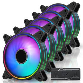Fan-5p Ezdiy-fab Moonlight 120mm Rgb Pwm Case Fan With Hub 5v Motherboar