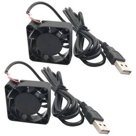 Fainwan 765157637348 2-pack 40mm X10mm Dc 5v Usb Brushless Cooling Fan Dual Ball Bearing Quiet Ope