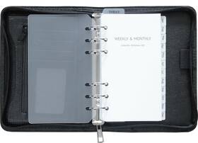 Fan&ran Zp-a6-b Fan&ran Zipper Planner Organizer Simulated Leather Undated Starter Set A6/p