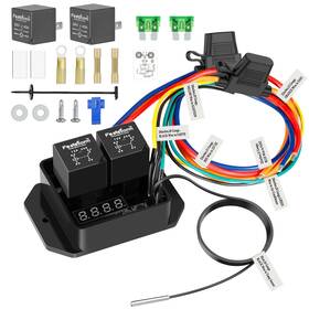 104061 Faststorm Digital Radiator Fan Switch Kit 12v/24v Adjustable 104 F-230 F