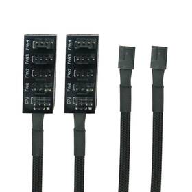 Fbhdzvv 731905935394 2pcs Pwm Fan Hub Splitter 4pin/3pin Pc 5 Way Cooling Fans Power Cable 1