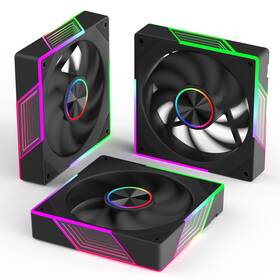 M2-12a Fexadon Tek 120mm Argb Computer Case Fan 4 Pin Pwm Silent Cooling With Inf