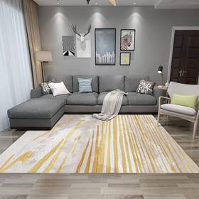 Qaqc88 Finoren Minimalist Area Rug Art Line Soft Non-slip For Bedroom Living Roo