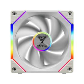 P2-1201 Gamdias Argb Case Fan 120mm X1 And Reverse Blade Hassle-free Cable White