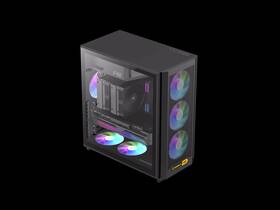 F46bk Gamemax Black Usb3.0/type C Tempered Glass Mid-tower Atx Computer Cases With