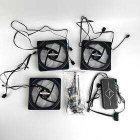 Kf300-bk Gamemax Kf300 Bk 120mm Black Frame Argb Fan 3 In 1 Kit With Hub And Remote No Box