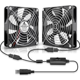 Gda1425h05n14u50 Gdstime 2 Dual 140mm Usb Fan 5v Powered Dc Brushless Fans With In 1 Cable For Av