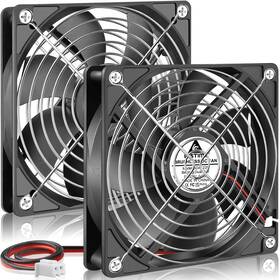 2xgda1225b12n25x25230-us Gdstime 120mm X 25mm 12v Fan 2 Pin Dual Ball Bearing 5 Inch 12volt Dc Brushless Cool