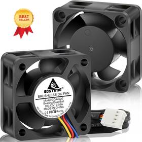 2xgda4020b12n50m25430-us Gdstime 2pcs 4020 4pin 12v Pwm Dual Ball Bearing Brushless Dc Cooling 40x20mm