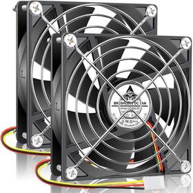2xgda9225h12v3p-us Gdstime 2 Pack 92mm Computer Case Fan 3 Pin 12v Dc Brushless Cooling Fans 90mm 92x92x