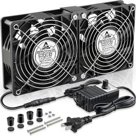 2xgdp1238b12n45d55230tsq Gdstime Dual 120mm X 38mm Computer Fan With Ac Plug 110v 240v Variable Speed