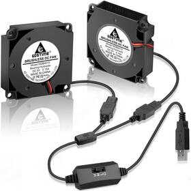Amz-gdb4010h05n75u50-us Gdstime Usb Blower Fan 40mm 5v 3 Speed Control 4010 Hydraulic Bearing 40x40x10mm Pack