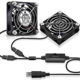 Gda6015h05n35u35-us Gdstime 2-pack 60mm X 15mm Usb Fan With 3 Speed Control 5v 60x60x15mm