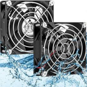 Gdstime Gda8025b12n28n40ip68-us 80mm X 25mm 12v Ip68 Waterproof Exhaust Fan Small Brushless Dc Cool Inch