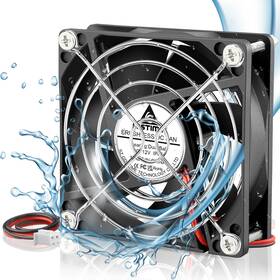 Gda8025b12n28x25240ip67-us Gdstime 80mm X 25mm 12v Dc Waterproof Ip67 Fan Dual Ball Bearing Small Brushless Cool