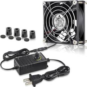 Gda8025b12n45d5525-1fan-us Gdstime 80mm X 25mm Computer Fan With Ac Plug 100v-240v Variable Speed Contr