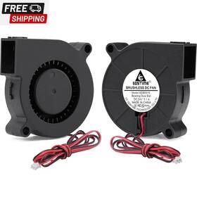 Gdb5015b24n60x2521m-us Gdstime 2pcs 50mm 5015 Blower Fan 24v Brushless Dual Ball Bearing Turbo Cooling