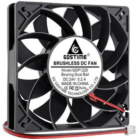 Gdt12025b24v2p2.54ap Gdstime 120mm X 25mm High Static Pressure Pc Fan 24v Dual Ball Bearing