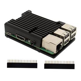 Tb-2018-29 Geekworm Aluminum Alloy Armor Passive Cooling Case For Raspberry Pi 3b /3b Black