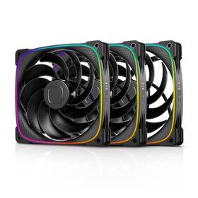 Geo-s2503rb-14t Geometric Future Squama 2503r Reverse Blade Rgb Pwm Fan - 140mm 3 Pack Performance And Silen